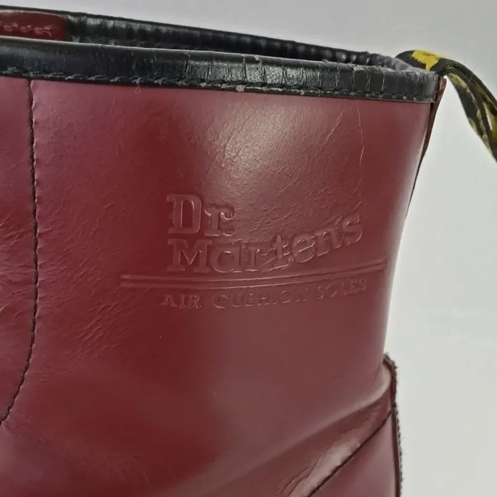 Dr Doc Martens Combat Boots Mens Size 10 1460 Oxblood Cherry Red Lace Up